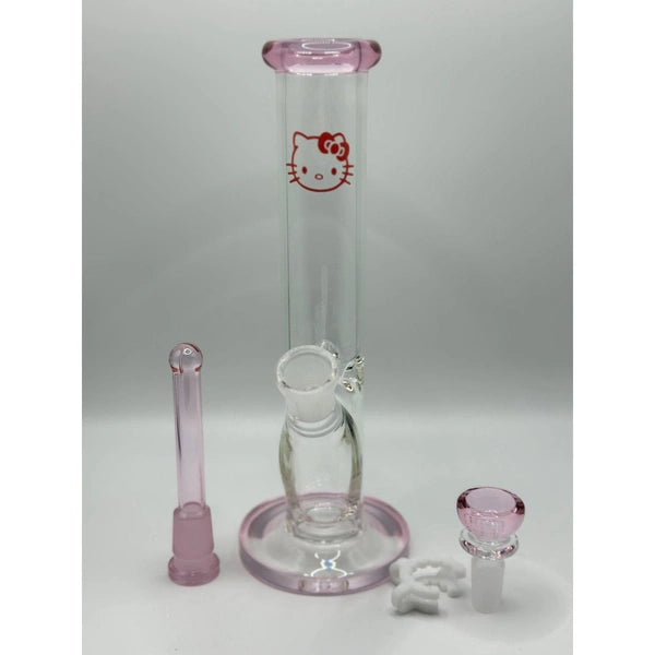 Bong Hello kitty base plana con atrapa hielo