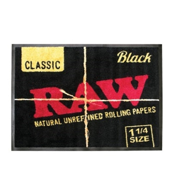 Alfombra Raw Negra 80x60